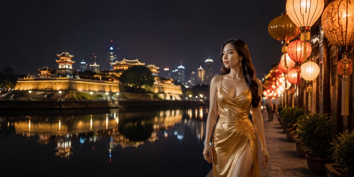 Cảnh chợ đêm Huế về khuya với người dùng ngồi xem phân tích trận đấu và nhận định kèo trước vòng đấu mới